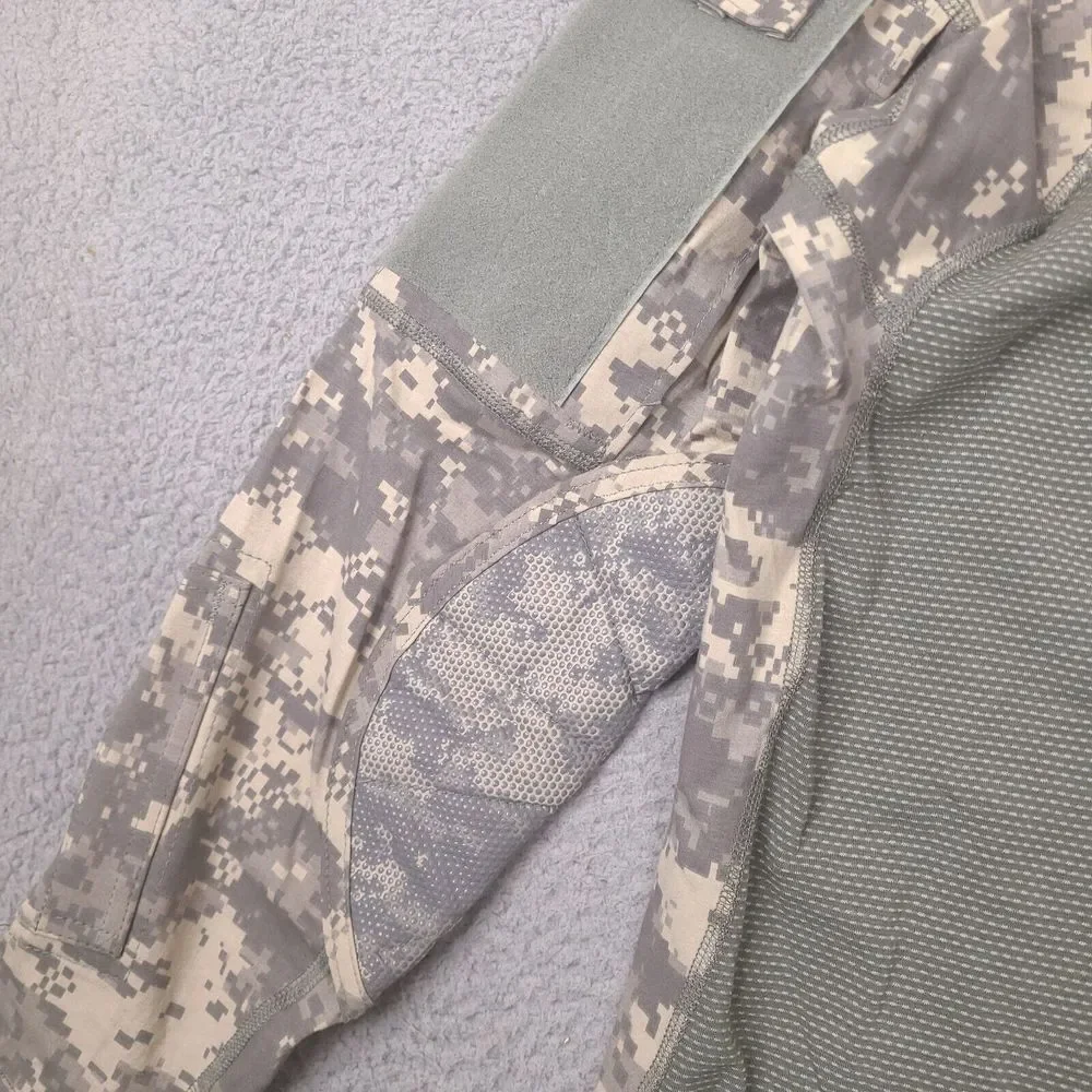 Massif Army Combat Shirt Mens Small Long‎ Sleeve Mock Neck Digital Camo US Army